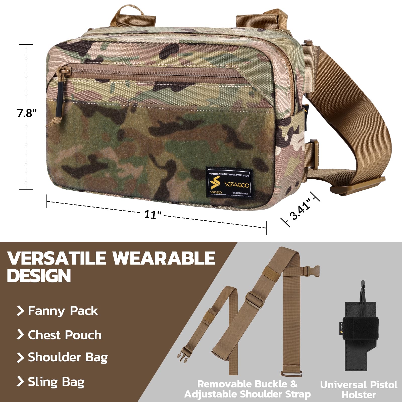 Taktik Bel Çantası, Tabanca Kı - Edc Concealed Carry Sling Bag incelemesi ve fiyatı